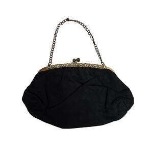 Vintage Black and Gold Clutch Purse